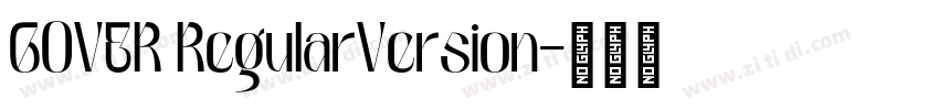 GOVER RegularVersion字体转换